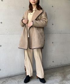 フェイクスエード×ボアリバーシブルコート