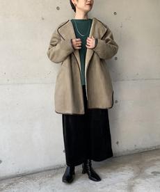 フェイクスエード×ボアリバーシブルコート
