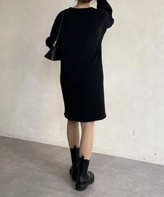 ドロストニットミニワンピース