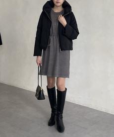 ドロストニットミニワンピース