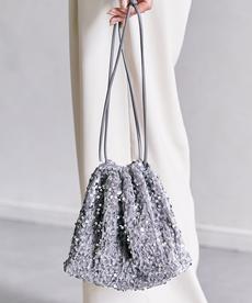 スパンコール巾着バッグ