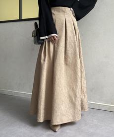 ウエストタックワッシャーフレアスカート ウエストタックワッシャーフレアスカート