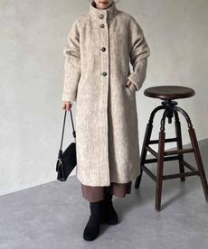 シャギースタンドカラーコート