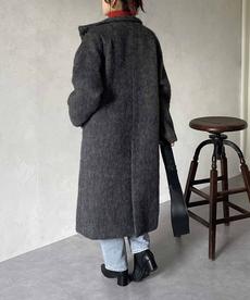 シャギースタンドカラーコート