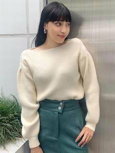 ボートネックパフニット
