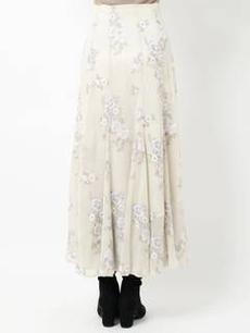 楊柳刺繍イレヘムロングスカート