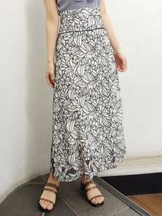 カットワーク刺繍コルセットフレアスカート
