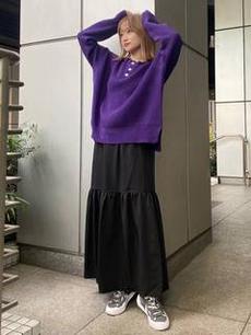 【AOI】スイッチギャザーマキシスカート