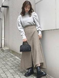 ミックスカラータックニット