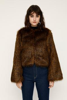 F／FUR OVER CROPPED COAT