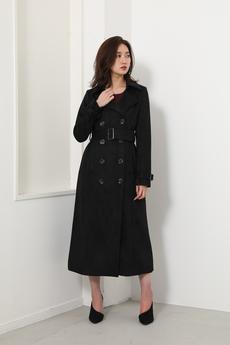 stretch Suede Trench CT