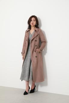 stretch Suede Trench CT