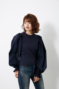 Shirt SLV Combi KNIT TOP