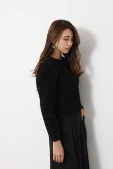 Lame Mall Shaggy Knit TOP