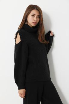 Open Shoulder Knit TOP