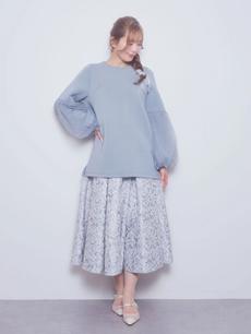 AREEAMチュールスリーブプルオーバー AREEAMチュールスリーブプルオーバー
