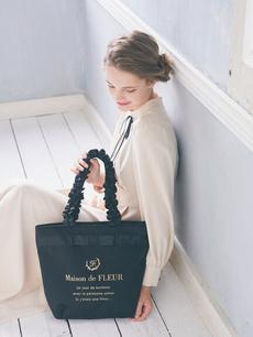 ブランドロゴフリルハンドルトートMバッグ