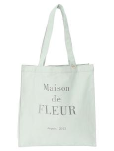 EC限定ブランドロゴプリントスクエアトートバッグ