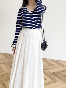 カシュクールボーダーニット