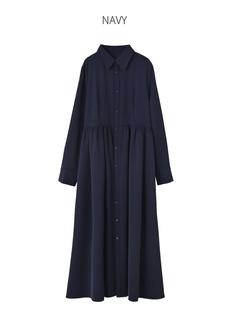 さらさらツイルロングシャツワンピース さらさらツイルロングシャツワンピース