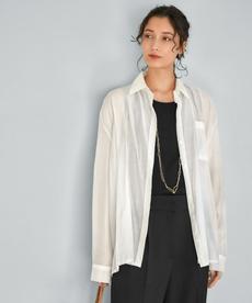 【LUXE】シルク混シアーシャツ 【LUXE】シルク混シアーシャツ