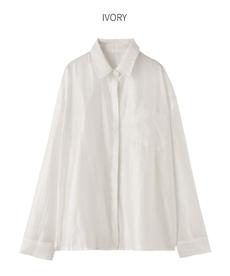 【LUXE】シルク混シアーシャツ 【LUXE】シルク混シアーシャツ