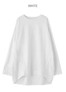 【Made in JAPAN】背面ぽわん切替カットソートップス 【Made in JAPAN】背面ぽわん切替カットソートップス