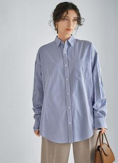 質感加工ストライプ柄シャツ 質感加工ストライプ柄シャツ