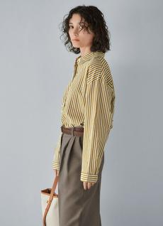 質感加工ストライプ柄シャツ 質感加工ストライプ柄シャツ
