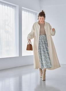 【LUXE】にじみペイント柄上部プリーツスカート 【LUXE】にじみペイント柄上部プリーツスカート