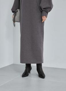 【Made in JAPAN】ダブルフェイスニットソー/Iラインワンピース 【Made in JAPAN】ダブルフェイスニットソー/Iラインワンピース
