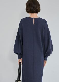 【Made in JAPAN】ダブルフェイスニットソー/Iラインワンピース 【Made in JAPAN】ダブルフェイスニットソー/Iラインワンピース