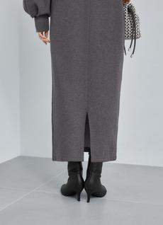 【Made in JAPAN】ダブルフェイスニットソー/Iラインワンピース 【Made in JAPAN】ダブルフェイスニットソー/Iラインワンピース