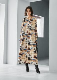 【LUXE】ウォールアート柄ギャザーワンピース 【LUXE】ウォールアート柄ギャザーワンピース