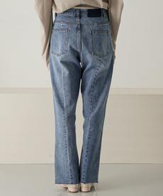 フロントスリットストレートデニム