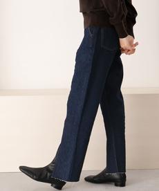 フロントスリットストレートデニム