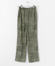 カラーパイピングプリントイージパンツ