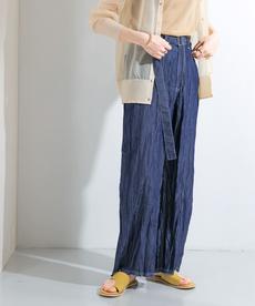 クリンクルデニムパンツ