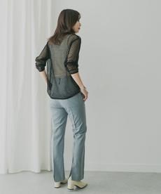 KBF+　バックスリットセミフレアパンツ