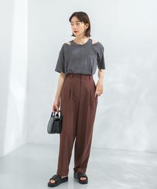 センタープレスWIDEストレートパンツ