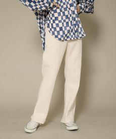 BACKスリットストレートデニム