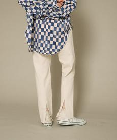 BACKスリットストレートデニム