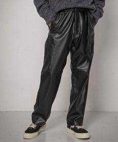URBAN RESEARCH iD　FAKE LEATHER BELTED PANTS