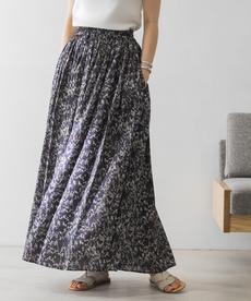 08sircus　Abstractprintgather skirt