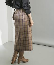 【WEB限定】カラーチェックタイトスカート