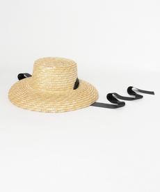 STRAW RIBBON HAT