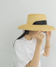 STRAW RIBBON HAT