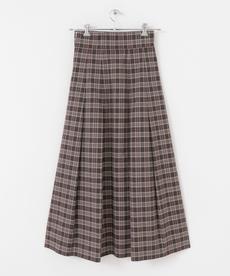 Scye　Checked Cotton Maxi Skirt