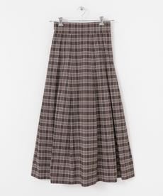 Scye　Checked Cotton Maxi Skirt