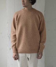 AURALEE　CAMEL WOOL MIX KNIT PULLOVER